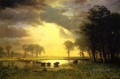 The Buffalo Trail Albert Bierstadt Landscape